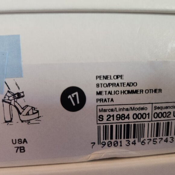 SCHUTZ "Penelope" Metallic Hommer Silver Platform San. NIB. Size: various - Picture 9 of 10